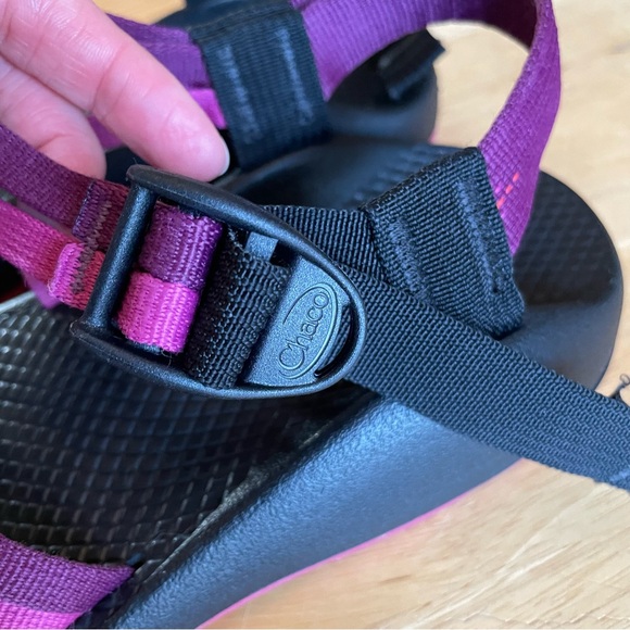 Chaco Purple and Black Strappy Sandals - Picture 3 of 7
